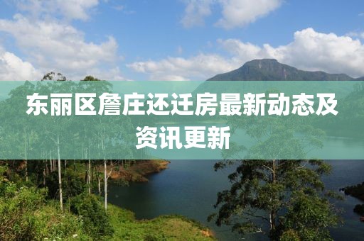東麗區(qū)詹莊還遷房最新動態(tài)及資訊更新