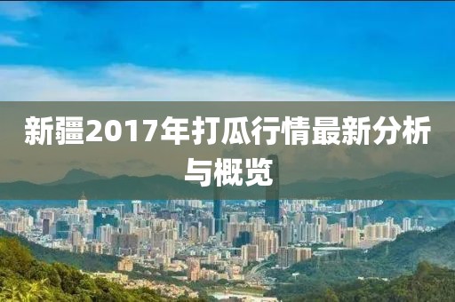 新疆2017年打瓜行情最新分析與概覽