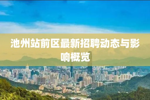 池州站前區(qū)最新招聘動(dòng)態(tài)與影響概覽