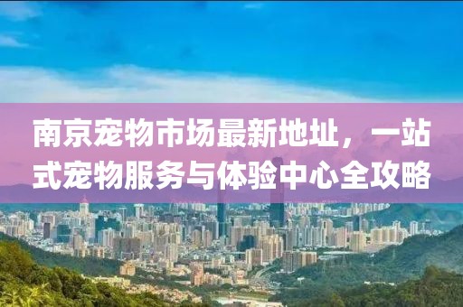 南京寵物市場最新地址，一站式寵物服務(wù)與體驗(yàn)中心全攻略