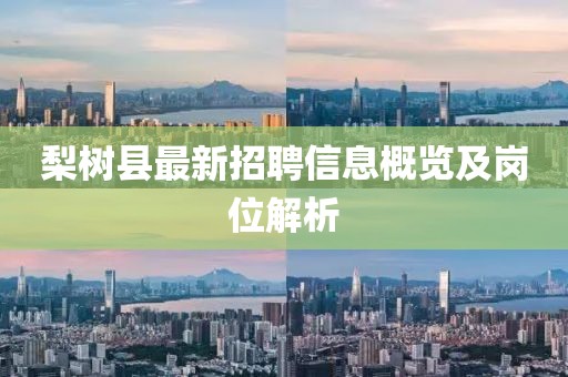 梨樹縣最新招聘信息概覽及崗位解析