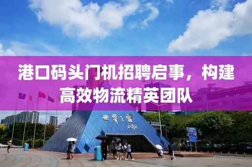 港口碼頭門機招聘啟事，構(gòu)建高效物流精英團(tuán)隊