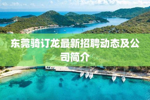 東莞騎訂龍最新招聘動態(tài)及公司簡介