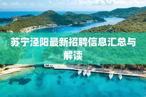 蘇寧涇陽最新招聘信息匯總與解讀