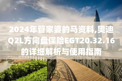 2024年管家婆的馬資料,奧迪Q2L方向盤保險(xiǎn)EGT20.32.16的詳細(xì)解析與使用指南