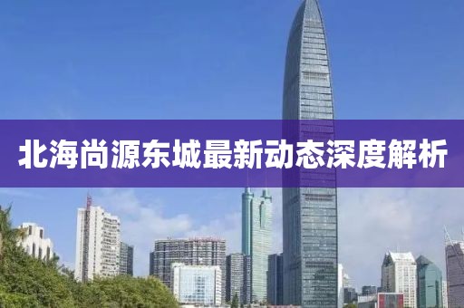 北海尚源東城最新動(dòng)態(tài)深度解析