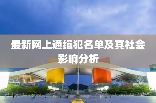 最新網(wǎng)上通緝犯名單及其社會(huì)影響分析