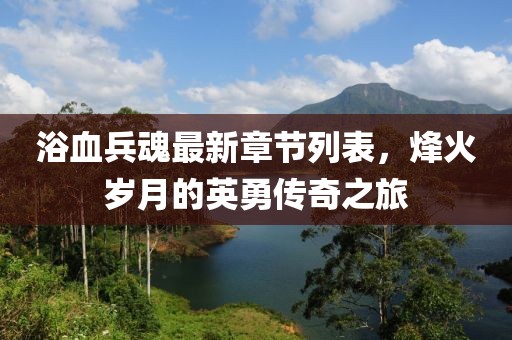 浴血兵魂最新章節(jié)列表，烽火歲月的英勇傳奇之旅