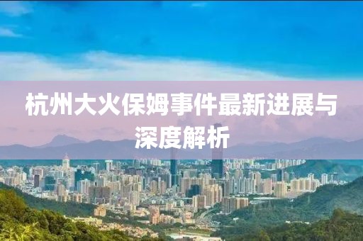 杭州大火保姆事件最新進(jìn)展與深度解析