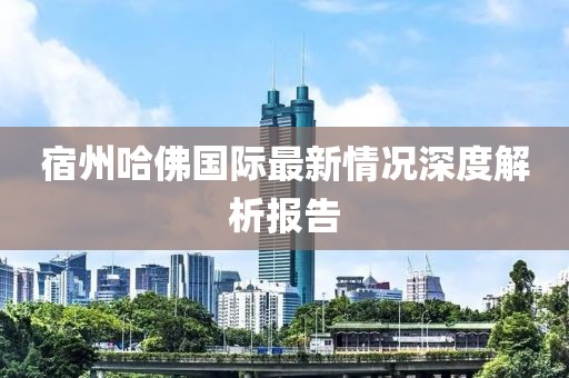 宿州哈佛國際最新情況深度解析報告