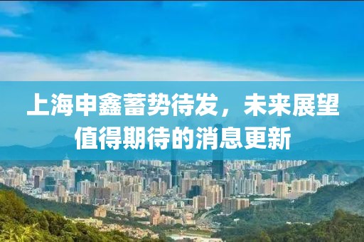 上海申鑫蓄勢(shì)待發(fā)，未來展望值得期待的消息更新