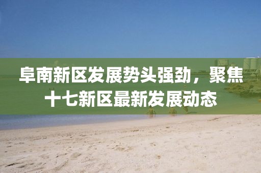 阜南新區(qū)發(fā)展勢(shì)頭強(qiáng)勁，聚焦十七新區(qū)最新發(fā)展動(dòng)態(tài)