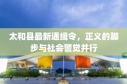 太和縣最新通緝令，正義的腳步與社會警覺并行