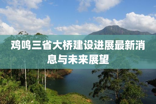 雞鳴三省大橋建設(shè)進展最新消息與未來展望
