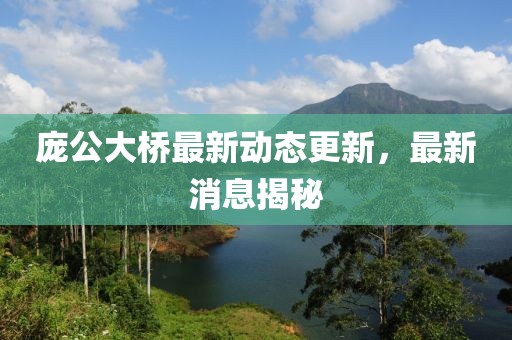 龐公大橋最新動(dòng)態(tài)更新，最新消息揭秘
