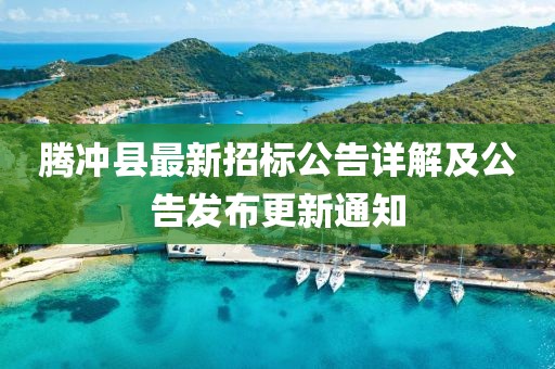 騰沖縣最新招標公告詳解及公告發(fā)布更新通知