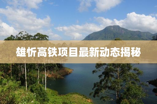 雄忻高鐵項目最新動態(tài)揭秘