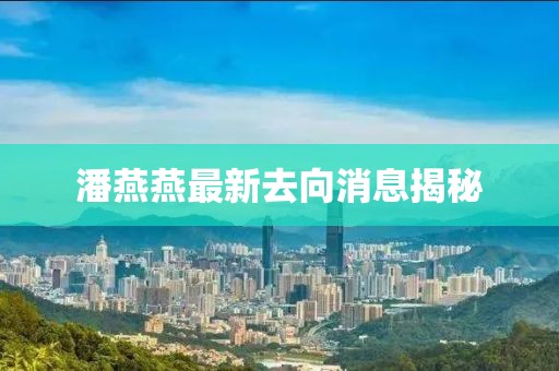 潘燕燕最新去向消息揭秘