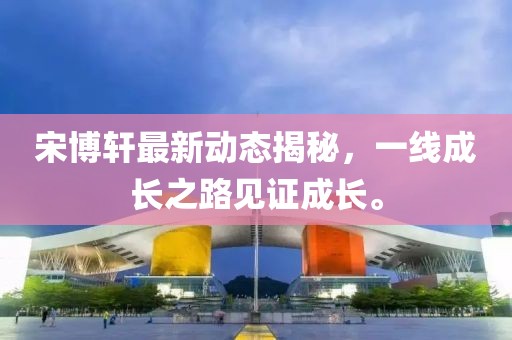 宋博軒最新動(dòng)態(tài)揭秘，一線成長之路見證成長。