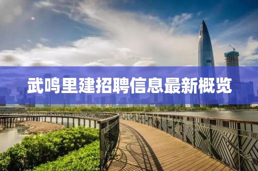武鳴里建招聘信息最新概覽
