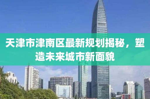 天津市津南區(qū)最新規(guī)劃揭秘，塑造未來城市新面貌