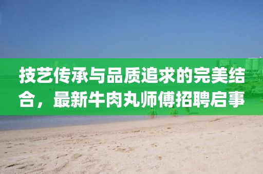 技藝傳承與品質(zhì)追求的完美結(jié)合，最新牛肉丸師傅招聘啟事
