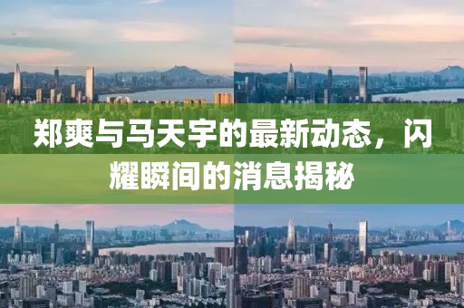 鄭爽與馬天宇的最新動(dòng)態(tài)，閃耀瞬間的消息揭秘