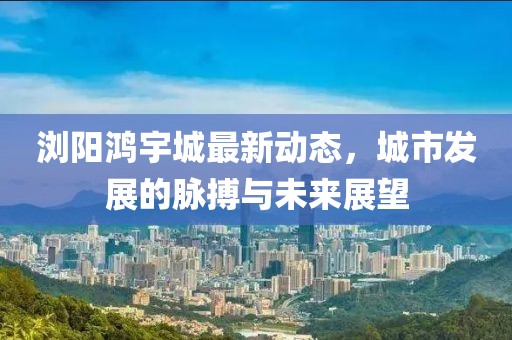 瀏陽鴻宇城最新動態(tài)，城市發(fā)展的脈搏與未來展望