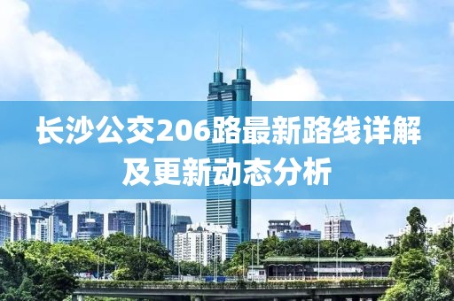 長沙公交206路最新路線詳解及更新動(dòng)態(tài)分析