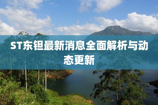 ST東鉭最新消息全面解析與動(dòng)態(tài)更新