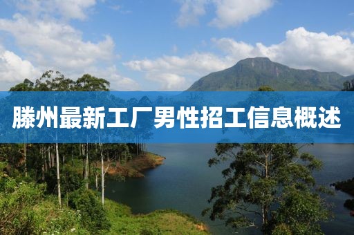 滕州最新工廠男性招工信息概述