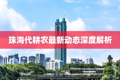 珠海代耕農(nóng)最新動態(tài)深度解析