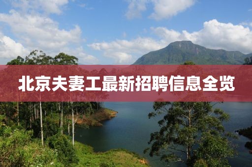 北京夫妻工最新招聘信息全覽