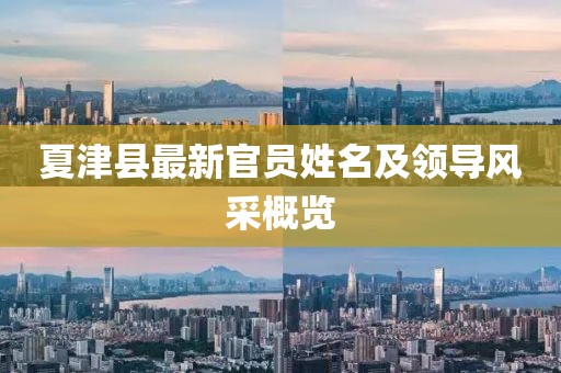 夏津縣最新官員姓名及領(lǐng)導(dǎo)風(fēng)采概覽