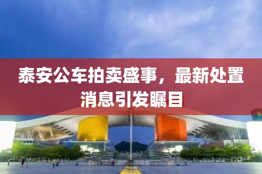 泰安公車拍賣盛事，最新處置消息引發(fā)矚目