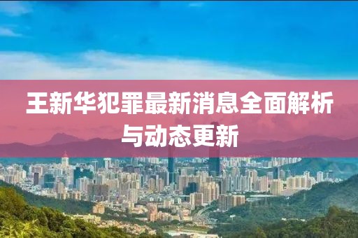 王新華犯罪最新消息全面解析與動(dòng)態(tài)更新