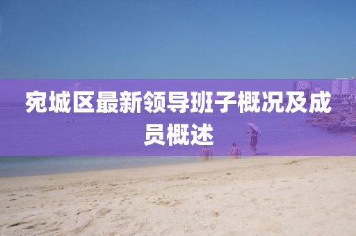 宛城區(qū)最新領(lǐng)導(dǎo)班子概況及成員概述