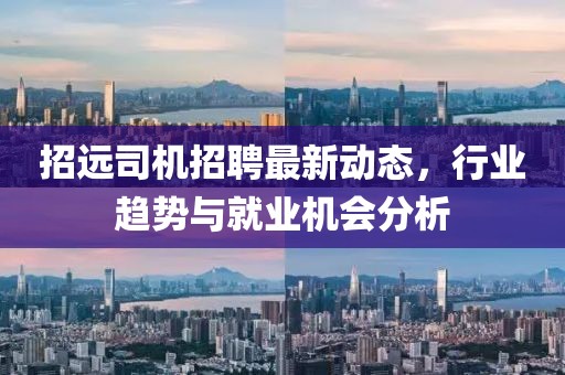 招遠(yuǎn)司機(jī)招聘最新動(dòng)態(tài)，行業(yè)趨勢(shì)與就業(yè)機(jī)會(huì)分析