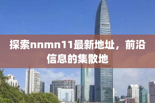 探索nnmn11最新地址，前沿信息的集散地