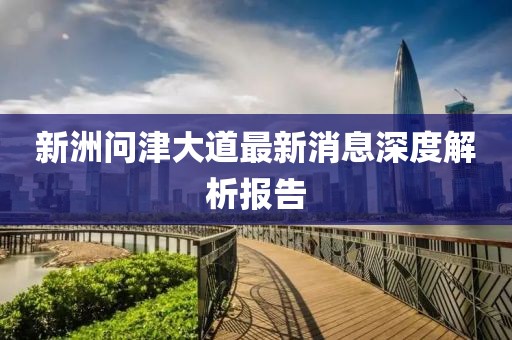 新洲問津大道最新消息深度解析報告