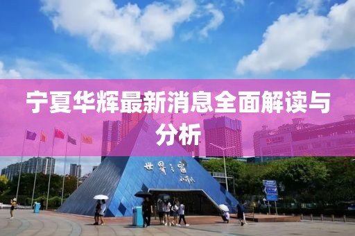 寧夏華輝最新消息全面解讀與分析