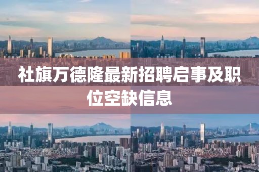 社旗萬德隆最新招聘啟事及職位空缺信息