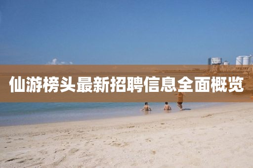 仙游榜頭最新招聘信息全面概覽