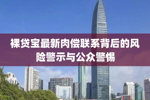 裸貸寶最新肉償聯(lián)系背后的風(fēng)險(xiǎn)警示與公眾警惕