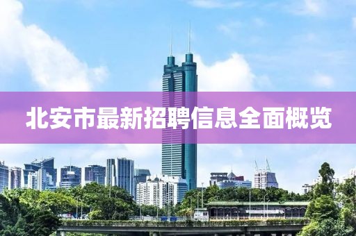 北安市最新招聘信息全面概覽