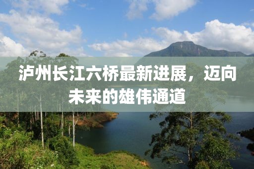 瀘州長(zhǎng)江六橋最新進(jìn)展，邁向未來(lái)的雄偉通道