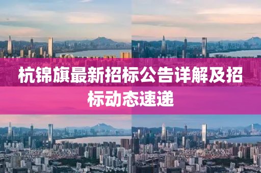 杭錦旗最新招標公告詳解及招標動態(tài)速遞