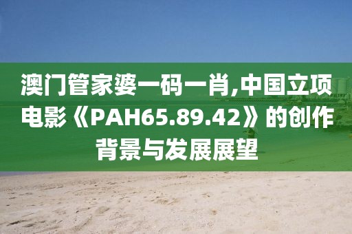 澳門管家婆一碼一肖,中國立項電影《PAH65.89.42》的創(chuàng)作背景與發(fā)展展望