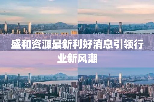 盛和資源最新利好消息引領行業(yè)新風潮
