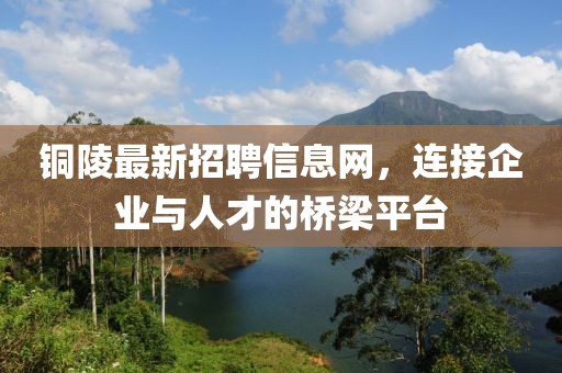 銅陵最新招聘信息網(wǎng)，連接企業(yè)與人才的橋梁平臺